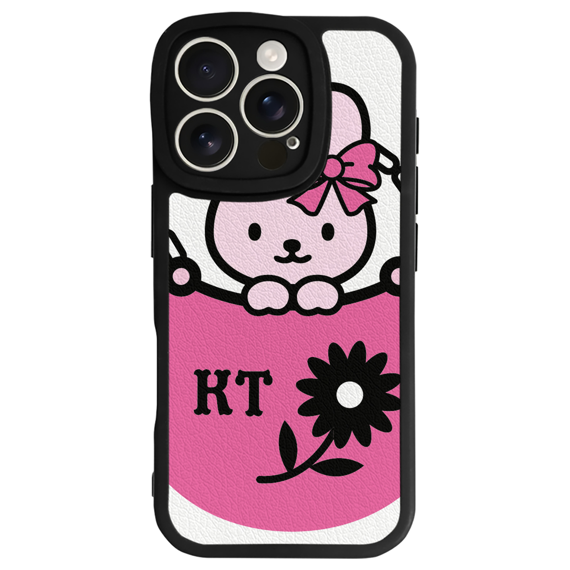 （画像用） Hello Kitty ハローキティ 【iPhone 16シリーズ対応】シリコンスマホケース（レザー調） 材質：シリコン